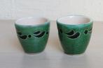 Vintage groene eierdoppen, setje van twee, Ophalen of Verzenden, Huis en Inrichting