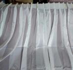 1 Helderwitte luxe vitrage van 260 cm hoog en 150 cm breed, 100 tot 150 cm, 200 cm of meer, Wit, Ophalen of Verzenden