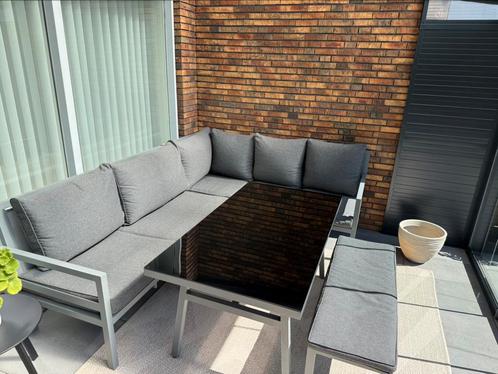 Mooie loungeset grijs, Tuin en Terras, Tuinsets en Loungesets, Zo goed als nieuw, Kunststof, Ophalen of Verzenden