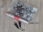 Kerst boom ballen - loper - boomhangers zilver zwart, Diversen, Kerst, Ophalen