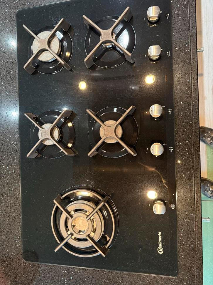 Bauknecht Gaskookplaat - Zo Goed Als Nieuw!, Witgoed en Apparatuur, Kookplaten, Zo goed als nieuw, Inbouw, Gas, 5 kookzones of meer