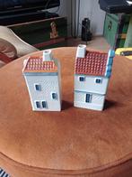 Twee Delfts Blauwe Huisjes - Bensdorp Cacao, Info@bensdorp.nl, Wit, Aardewerk of Porselein, Zo goed als nieuw