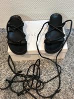 Escada sandaaltjes met bandjes rond enkel 36, ., Zwart, Nieuw, .