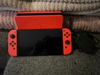 Nintendo Switch OLED Rood + Mario Kart - Nieuwstaat!, Switch OLED, Met games, Met 2 controllers, Ophalen of Verzenden