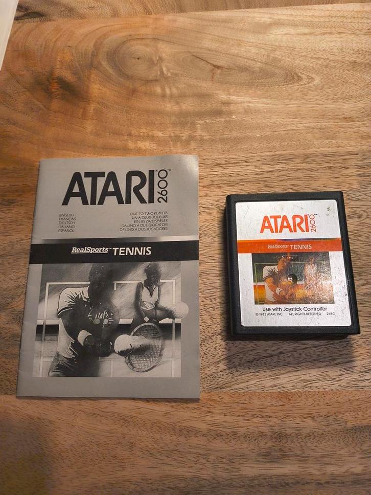 Realsports Tennis voor de Atari 2600, Spelcomputers en Games, Games | Atari, Gebruikt, Atari 2600, Sport, 2 spelers, Vanaf 3 jaar
