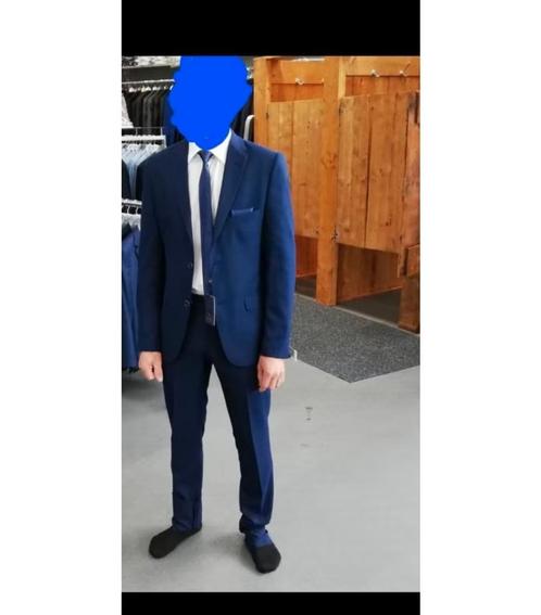 Herenkostuum, Kleding | Heren, Kostuums en Colberts, Zo goed als nieuw, Maat 46 (S) of kleiner, Blauw, Ophalen of Verzenden
