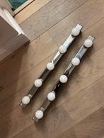 2 Ledsjö wandlampen IKEA roestvrijstaal, Ophalen of Verzenden, Zo goed als nieuw, Metaal, Minder dan 100 cm