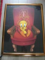 tweety poster in lijst warner bros 1996, Ophalen, Looney Tunes, Gebruikt, Plaatje, Poster of Sticker