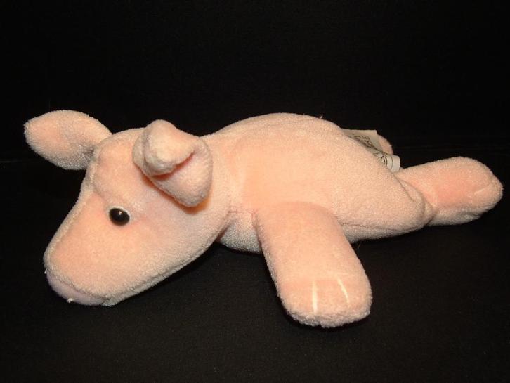 HAPPY HORSE VARKEN LIGGEND VELOURS HUIDSKLEUR MET, Kinderen en Baby's, Speelgoed | Knuffels en Pluche, Nieuw, Overige typen, Verzenden