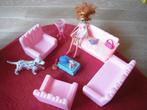 Poppen set met bank, hond en accessoires, Ophalen of Verzenden, Nieuw, Barbie
