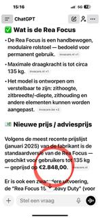 Rea Focus rolstoel met een nieuwprijs vanaf €2500 !!!, Diversen, Rolstoelen, Rea Focus, Zo goed als nieuw, 06-20901040, Nederland