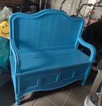 Blauw klepbankje 113 cm breed, Huis en Inrichting, Ophalen, Zo goed als nieuw, Tweepersoons, Minder dan 150 cm