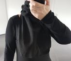 Unisex Sjaal Zwart Fleece Stof 1.55m, Verzenden, Nieuw, Maat 42/44 (L), Sjaal