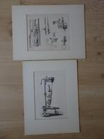 prent middeleeuwse kandelaars en mariabeeld frans buffa 1860, Verzenden