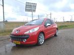 Peugeot 207 1.6 16V Turbo 3DRS 2007 Rood Airco Panoramadak, Voorwielaandrijving, Zwart, 4 cilinders, Leder en Stof