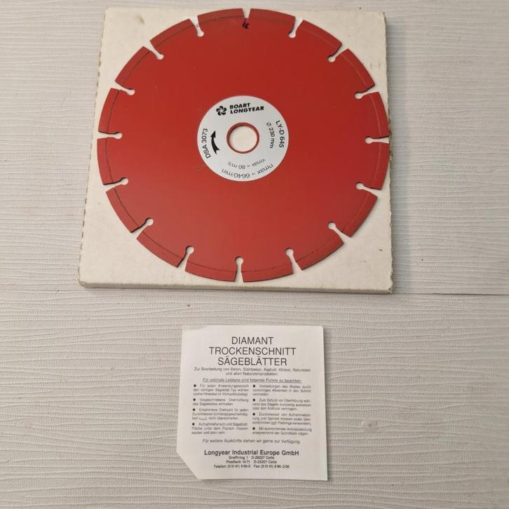 Diamant Sageblätter Trockenschnitt 230mm LY-D 645, Doe-het-zelf en Verbouw, Gereedschap | Zaagmachines, Nieuw, Cirkelzaag, 1200 watt of meer