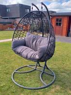 hangstoel ei twee persoons, Huis en Inrichting, Stoelen, Ophalen, Ei vorm, Zwart, Zo goed als nieuw