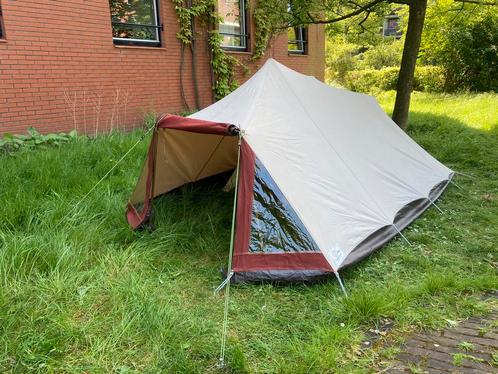 2 persoons katoenen bijzet tent EVSO, Caravans en Kamperen, Tenten, Zo goed als nieuw, Ophalen