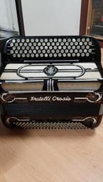 Fratelli Crosio knop accordeon, Muziek en Instrumenten, Accordeons, Gebruikt, Knopaccordeon, 120-bas, Met riemen