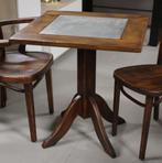 Leuke vierkante tafel Hutten Selection cafetafel hout metaal, Huis en Inrichting, Stoelen, Ophalen, Gebruikt, Metaal
