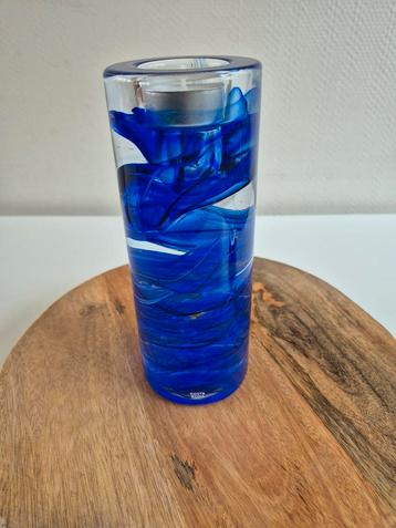 Kosta Boda Tealichthalter Blauw Glas beschikbaar voor biedingen