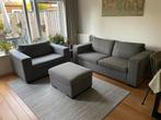 Piet Klerkx Bankstel 2-zits, Loveseat & Poef, Huis en Inrichting, Ophalen, Gebruikt, Stof, 75 tot 100 cm