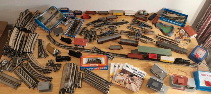 Grote verzameling Märklin analoog h0 met toebehoren, Hobby en Vrije tijd, Modeltreinen | H0, Gebruikt, Rails, Wisselstroom, Märklin