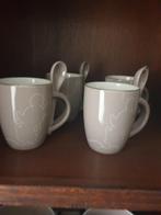 6 mokken met lepel mickey mouse disneyland Parijs, Ophalen, Mickey Mouse, Zo goed als nieuw, Servies