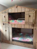 steigerhout Huisjesbed stapelbed boomhutten kinderbed hout, Ophalen of Verzenden, Zo goed als nieuw
