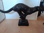 Groot beeld luipaard / panter zwart glasmozaïek, Antiek en Kunst, Kunst | Designobjecten, Ophalen of Verzenden