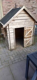 Houten speelhuis 122x122x165cm, Ophalen, Zo goed als nieuw, Hout