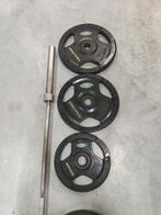 Halterstang set 130 KG muscle driver, Ophalen, Halterschijven, Benen, Gebruikt