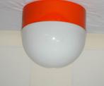 oranje lamp melkglas retro lamp vintage badkamerlamp, Ophalen of Verzenden, Gebruikt, Glas