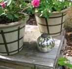 Kerst-tuindecoratie - Grote zilverkleurige (kerstbollen), Ophalen of Verzenden, Gebruikt