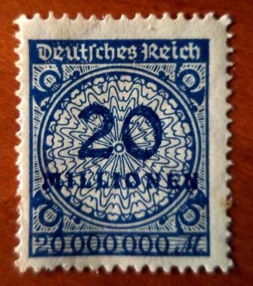 1923 Weimar Michel 319 20 Millionen Deutsches Reich beschikbaar voor biedingen