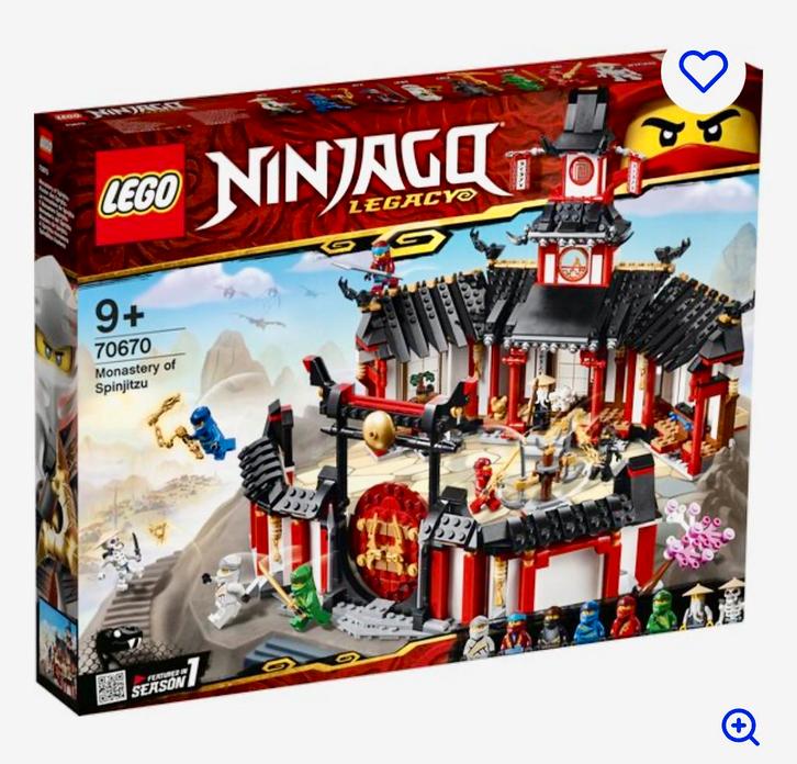 Lego - NINJAGO Legacy Het Spinjitzu Klooster - 70670, Kinderen en Baby's, Speelgoed | Duplo en Lego, Gebruikt, Ophalen of Verzenden