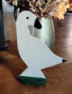 Houten gans op voet - 33 cm hoog, Ophalen of Verzenden, Gebruikt, Vogel, Beeldje of Figuurtje