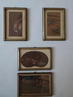 Vier Japanse houtsnedes Samoerai te paard begin 20e eeuw, Verzenden