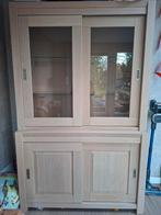 Gebruikte eiken Vitrinekast met Schuifdeuren, Ophalen