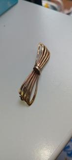 Gouden Broche Lint Design, 4 tot 7 cm, Gebruikt, Ophalen of Verzenden, Goud
