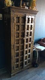 Oosterse vintage kast goudkleur, Ophalen, Met plank(en), Gebruikt, 50 tot 100 cm