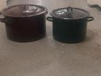 Twee grote pannen geschikt alleen voor gas, Huis en Inrichting, Keuken | Potten en Pannen, Ophalen, Zo goed als nieuw, Aluminium