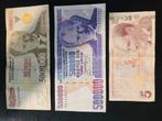 Bankbiljetten Lirasi Turkije 1970 jaar set, Postzegels en Munten, Ophalen of Verzenden, Overige landen, 10 euro, Setje