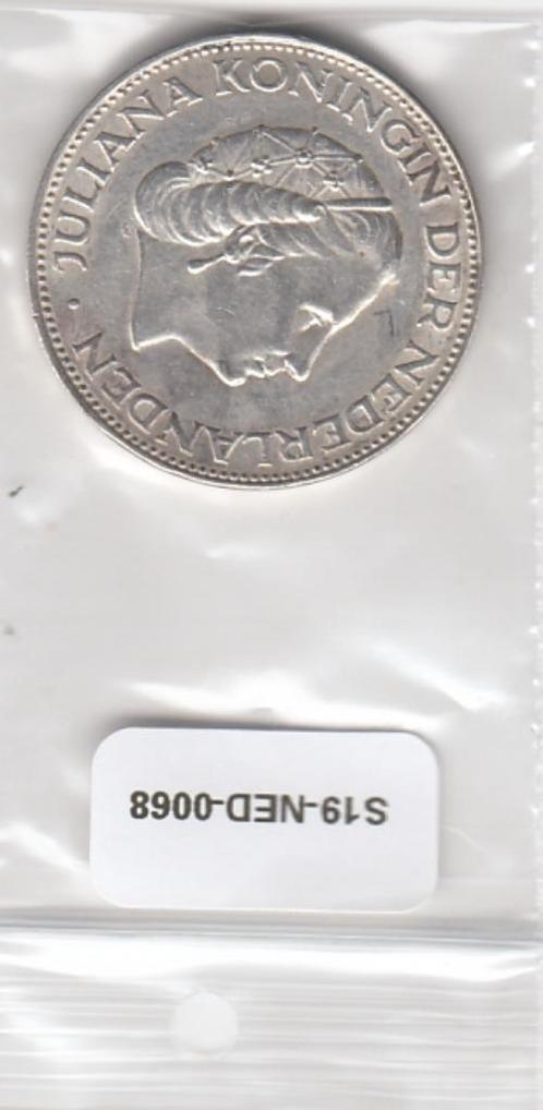 S19-NED-00068 Netherlands 2 1/2 Gulden XF 1961 KM184, Postzegels en Munten, Munten | Nederland, 2½ gulden, Koningin Juliana, Verzenden