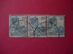 Ned. Indië 1922 Kon. Wilhelmina 3 zegels van 20 cent, Postzegels en Munten, Postzegels | Nederlands-Indië en Nieuw-Guinea, Nederlands-Indië