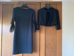 Jurk en jasje . Met stretch maat S donker blauw, Ophalen of Verzenden, Zo goed als nieuw, Blauw, Knielengte