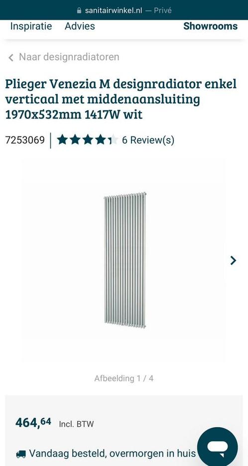 Plieger Venezia buis radiator verwarming pergamon  1970x532, Doe-het-zelf en Verbouw, Verwarming en Radiatoren, Nieuw, Radiator