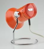 Aparte vintage oranje tafellamp van Chirana uit jaren 60/70, Vintage, Ophalen of Verzenden, Zo goed als nieuw, Metaal