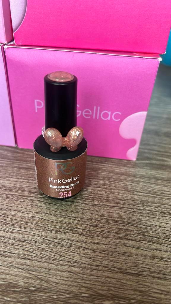 Pink Gellac Sparkling Nude 254, Sieraden, Tassen en Uiterlijk, Uiterlijk | Cosmetica en Make-up, Zo goed als nieuw, Handen en Nagels