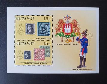 Bhutan 1990 Postzegels Penny Black Michel blok 286 postfris beschikbaar voor biedingen